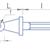 RB075-25 Леерная стойка с 1 отверстием, с резьбой М1.4 (L-4.5мм, r-2.5мм, f-1.3, R-3мм, I-5мм, М1.4), 1 шт.