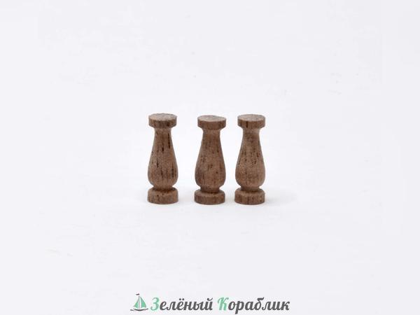 DV158 Пиллерсы «Капля» (орех) (высота 10 мм), 20 шт.