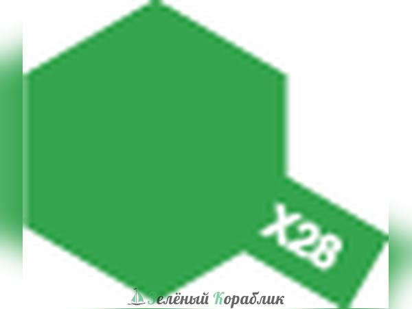 80028 Tamiya Х-28 Park Green (Травяная зеленая глянцевая) краска эмалевая, 10мл