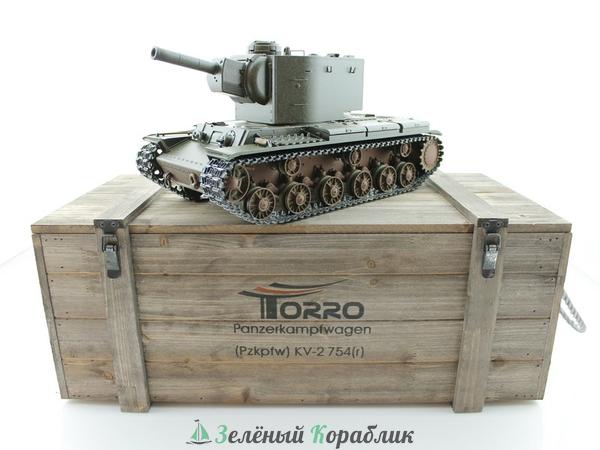 TR1112438786 P/У танк Torro КВ-2 1/16  2.4G, СССР, зеленый, ИК-пушка, деревянная коробка