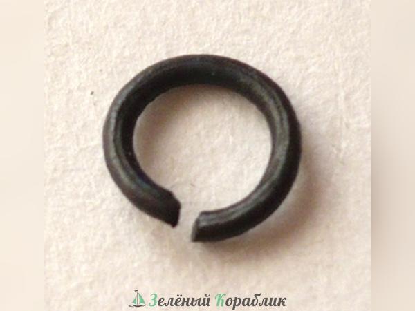 AL8618 Кольцо, чернёная латунь, диаметр 4,5 мм, 25 шт