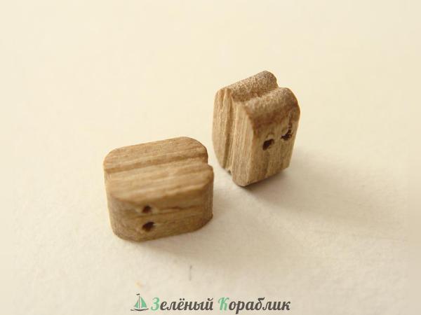 AL8524 Блок двушкивный орех 3 мм (18 шт)