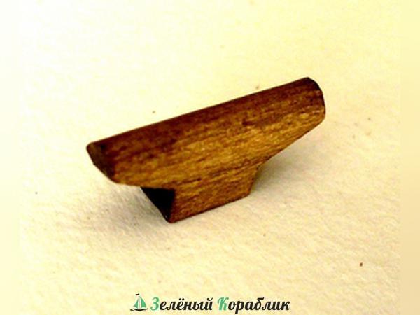 M0164-6 Утка крепительная, деревянная, орех, 10 мм, 6 шт.