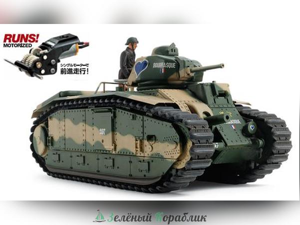 30058 1/35 Французский танк B1 bis с наборн.траками и фигурой командира. С электродвигателем и редуктором