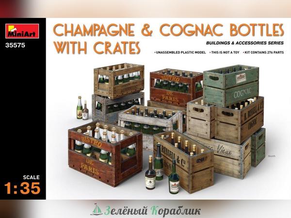 MNA35575 Аксессуары champagne & cognac bottles with crates