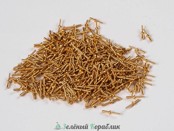 TN-D001 Латунные точеные нагели для кофель-планок (длина 9 мм), 10 шт.