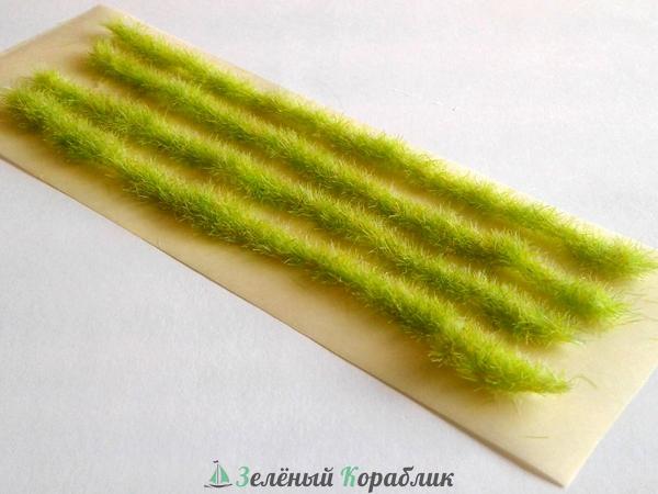 D20120 Полосы травы для макета. Светло-зеленая трава (длина 150 мм, ширина 5 мм, высота 5 мм), 4 шт.