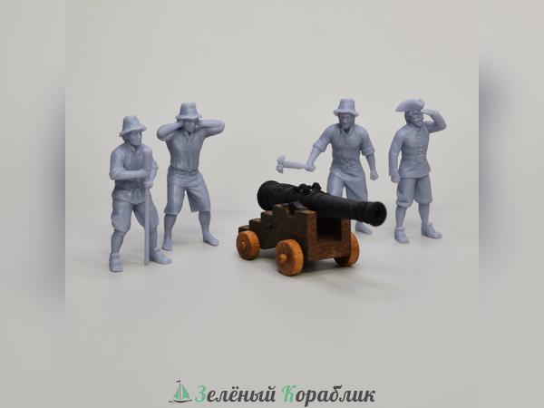DV052 Набор фигурок «Орудийный расчет», первая четверть XVIII века (масштаб 1:72), 2 шт.