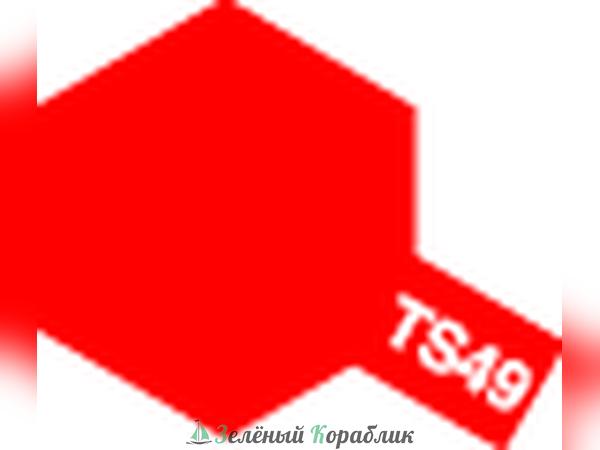 85049 Tamiya  Краска аэрозольная TS-49 Bright Red (Ярко-красный,глянцевый) в баллончике, 100 мл