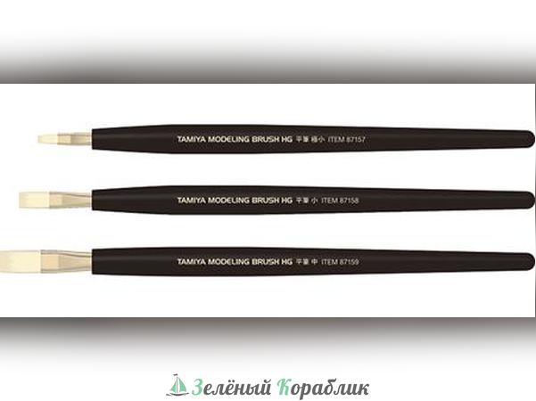 87157 Кисточка с удобной прорезиненной ручкой, натуральная, плоская Extra Small