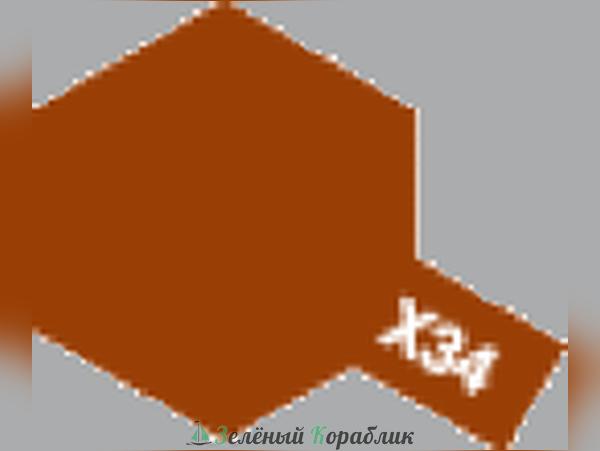 81534 Tamiya  X-34 Metallic Brown (Коричневый металлик, глянцевый) краска акриловая, 10 мл