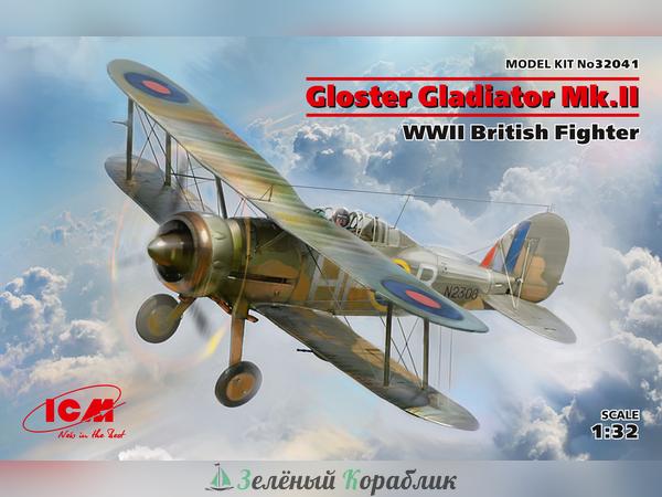 ICM-32041 Британский истребитель II МВ Gloster Gladiator Mk.II