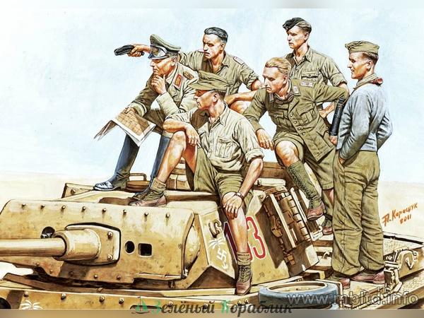 MB3561 Роммель и немецкого танкиста, ДАК, WW II эпохи, фигуры