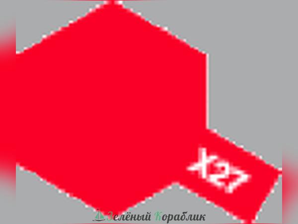 81527 Tamiya  Х-27 Clear Red (Прозрачно-красный, глянцевый) краска акриловая 10мл