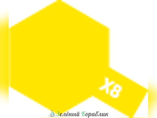 80008 Tamiya Х-8 Lemon Yellow (Лимон-желтая глянцевая) краска эмалевая, 10мл