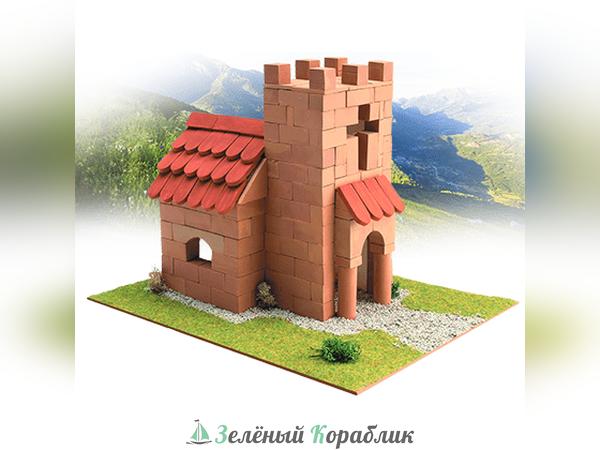 KR30310 Керамический конструктор из кирпичиков Keranova Католическая церковь, из обожженной глины