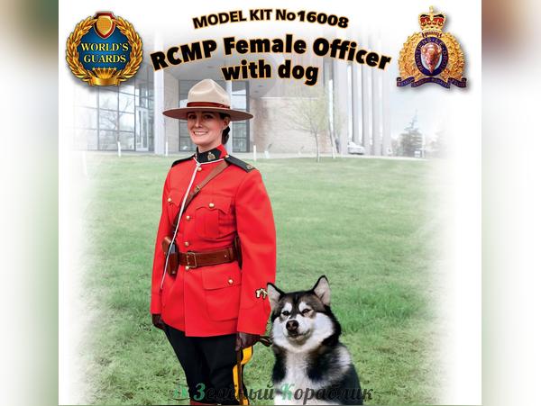 ICM-16008 Офицер Королевской Канадской конной полиции с собакой